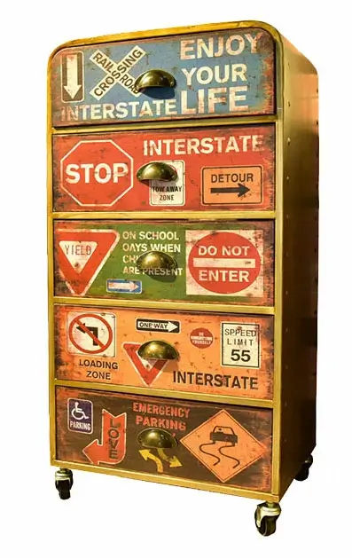 スチールチェスト5段