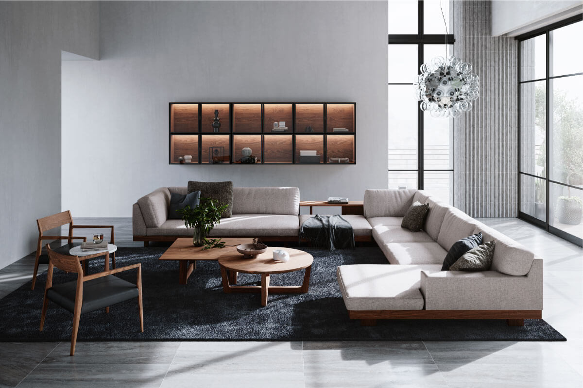 かたさ選べる デニッシュ ソファ