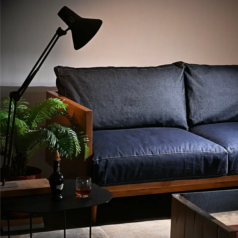 リジッドデニムソファ
