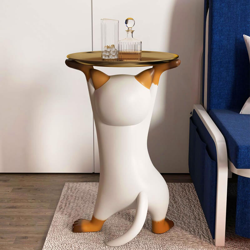 キャットデザインサイドテーブル